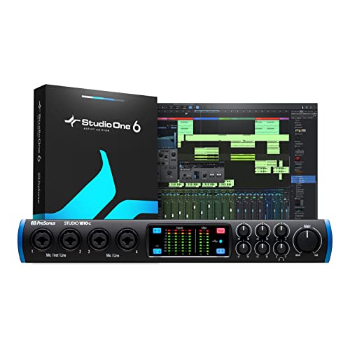 PreSonus Studio 1810c 18x8, 192 kHz, USB Audio Interface with Studio One Artist and Ableton Live Lite DAW Recording Software PreSonus Studio 1810c 18x8, 192 kHz, USB Audio Interface with Studio One Artist and Ableton Live Lite DAW Recording Software